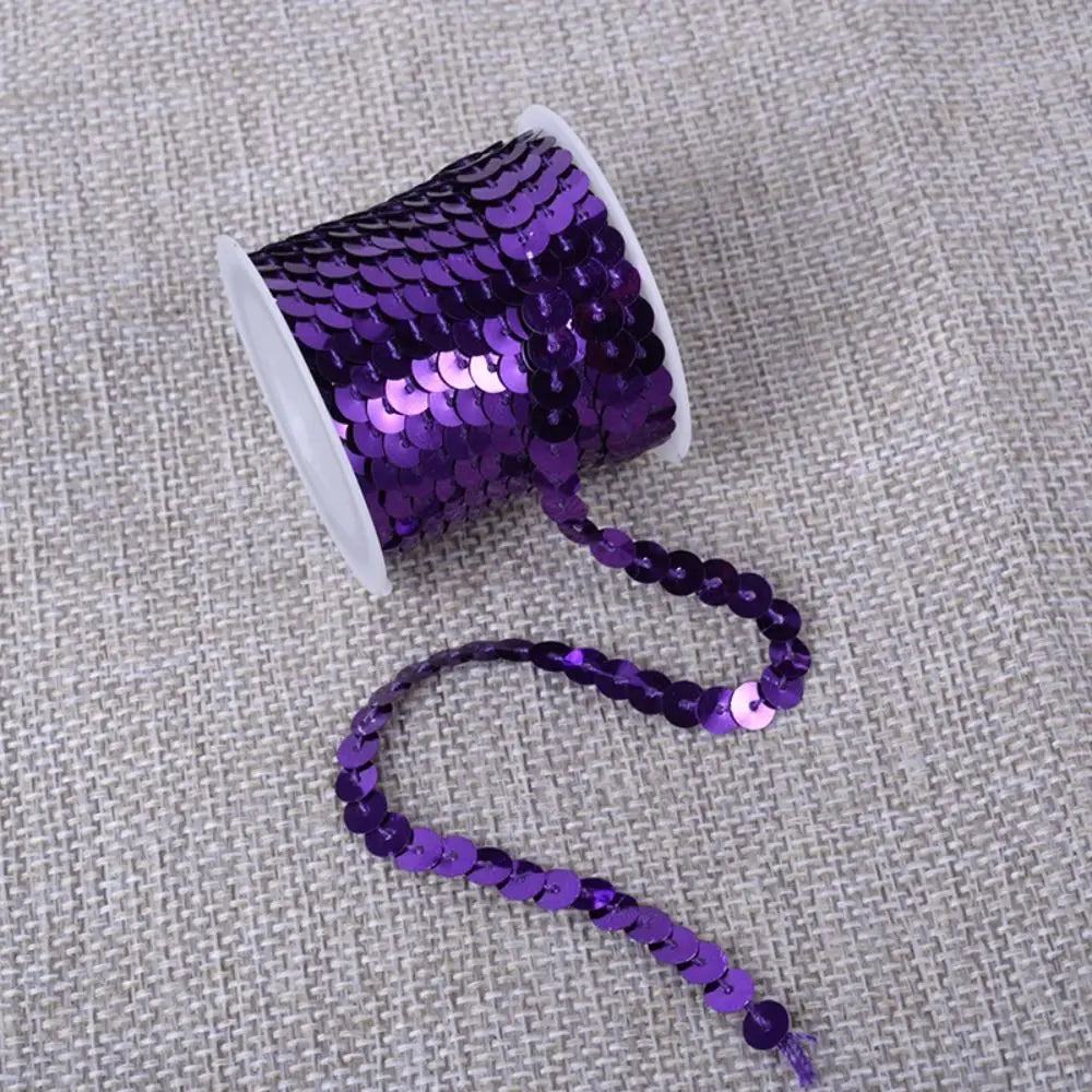 Galões coloridas Trims, solto brilhante Paillettes redondos