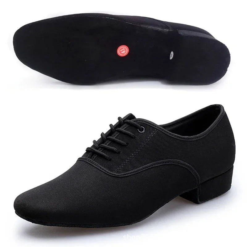 Sapato de jazz moderno masculino profissional preto oxford