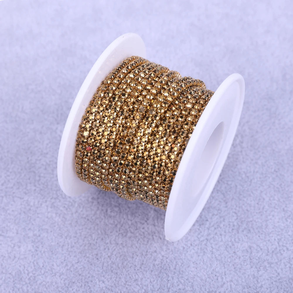 Corrente de Strass em Cristal para Costura