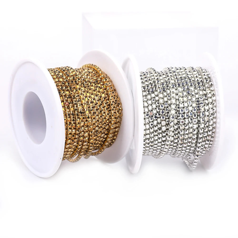 Corrente de Strass em Cristal para Costura
