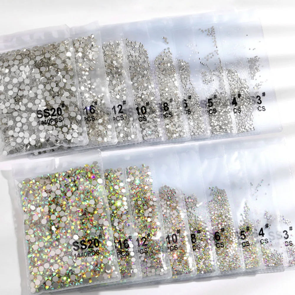 Pacote de Strass para decoração, Tipo Ponto de Luz 1440 pçs cristais