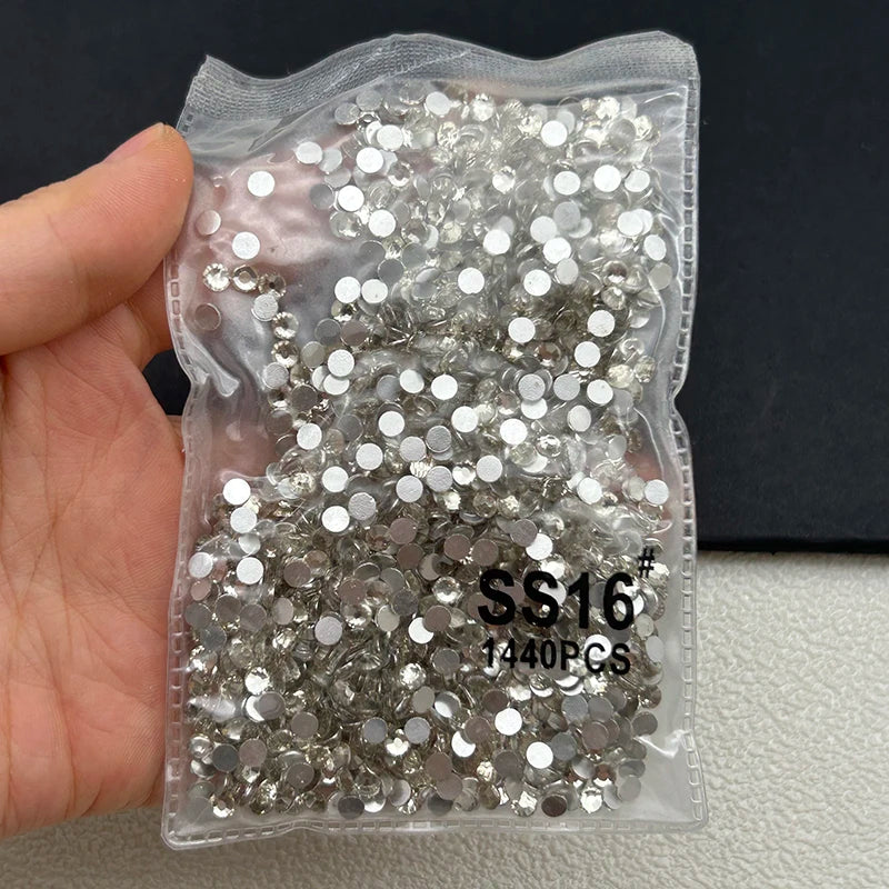 1440 Peças/saco AB/Transparente Mini Diamantes Redondos Ponto de Luz