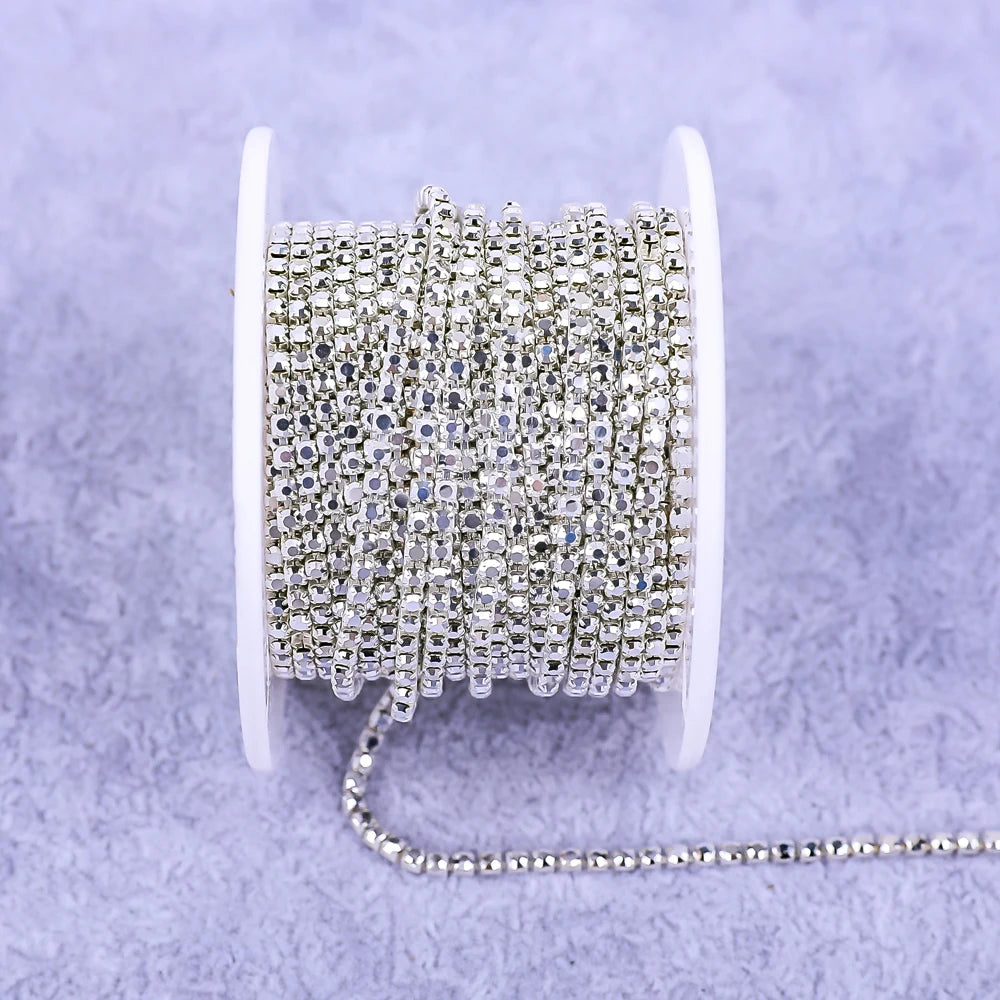 Corrente de Strass em Cristal para Costura