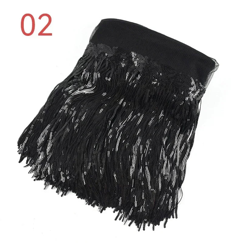 Franja de Lantejolas em formato de Saia