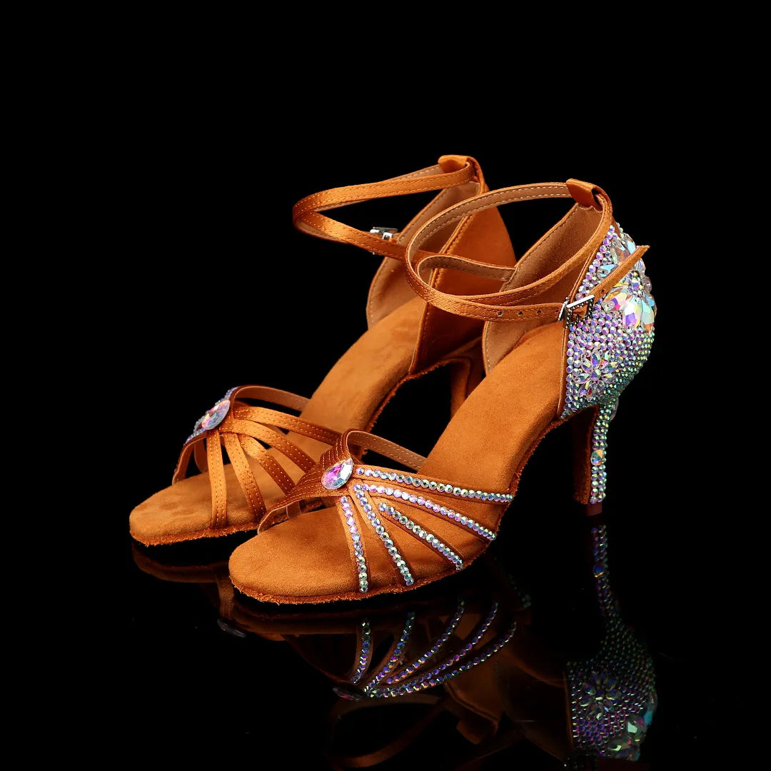 Sapatos de dança latina com Strass