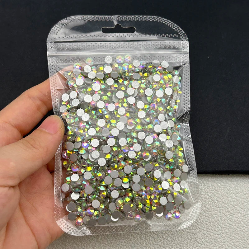 1440 Peças/saco AB/Transparente Mini Diamantes Redondos Ponto de Luz