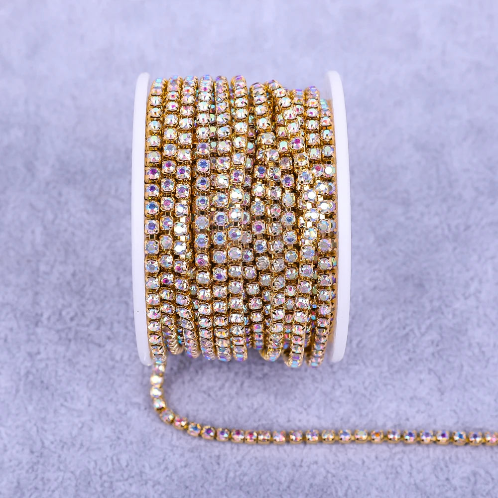 Strass Guarnição Pedra Ouro Diamante Strass
