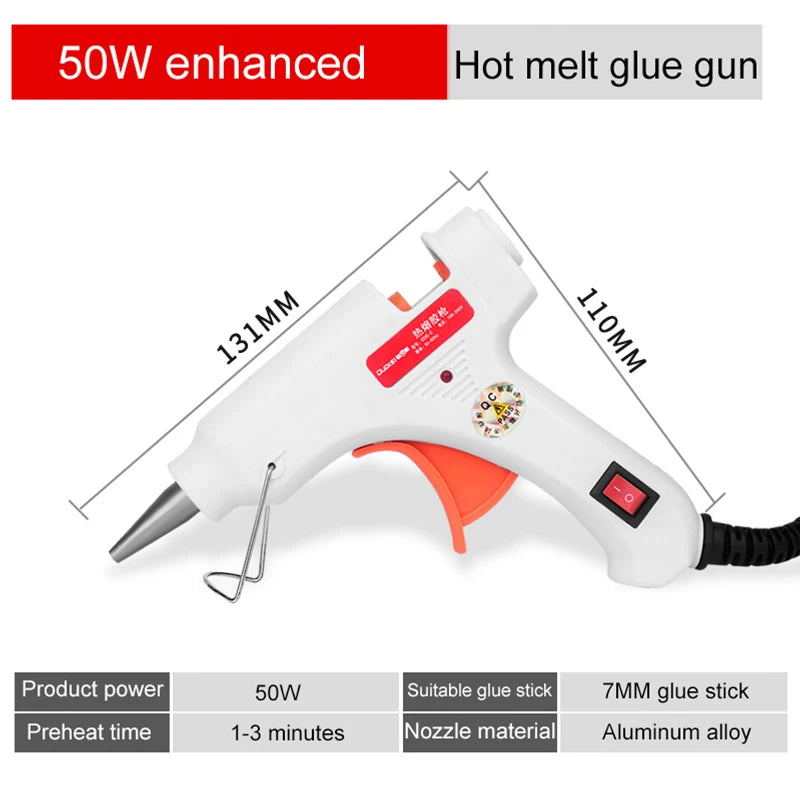 Pistola de cola quente com potência de 50W ou 70W Bivolt