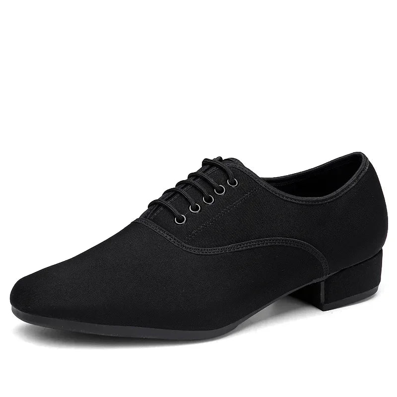 Sapato de jazz moderno masculino profissional preto oxford
