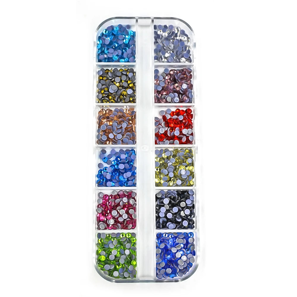Strass de Fixação, Cores Mistas, Cristal de Vidro