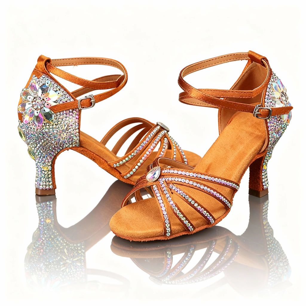Sapatos de dança latina com Strass