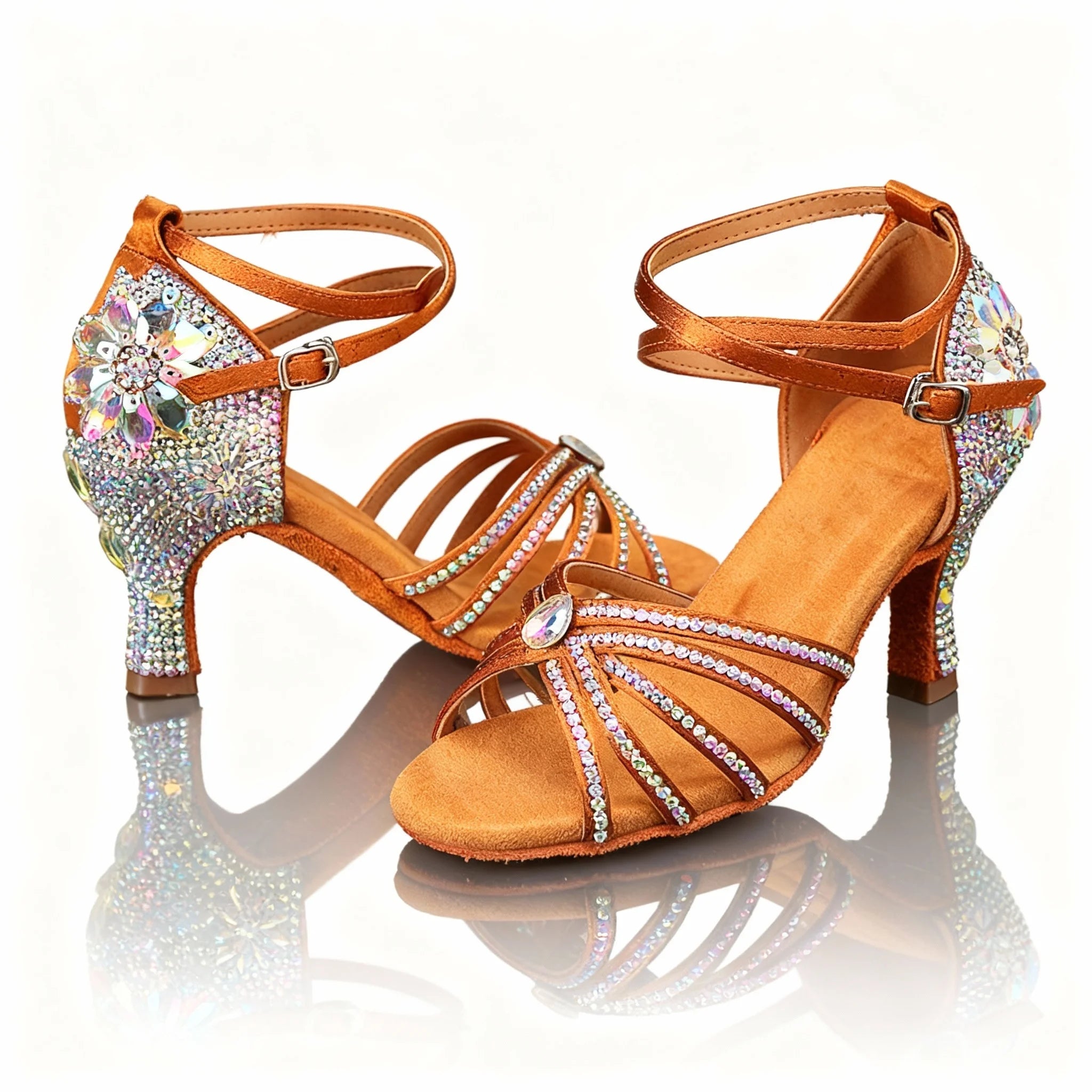 Sapatos de dança latina com Strass