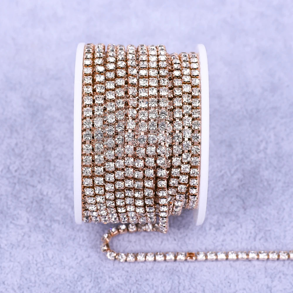 Strass Guarnição Pedra Ouro Diamante Strass