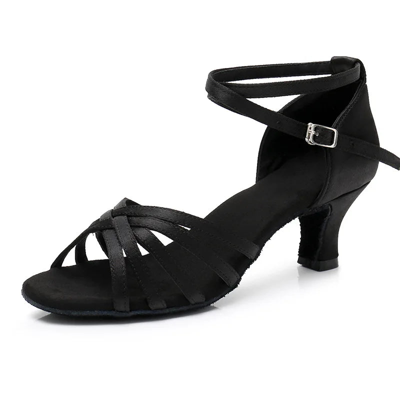 Sandália Feminina de Dança Latina – Salto 5 ou 7 cm